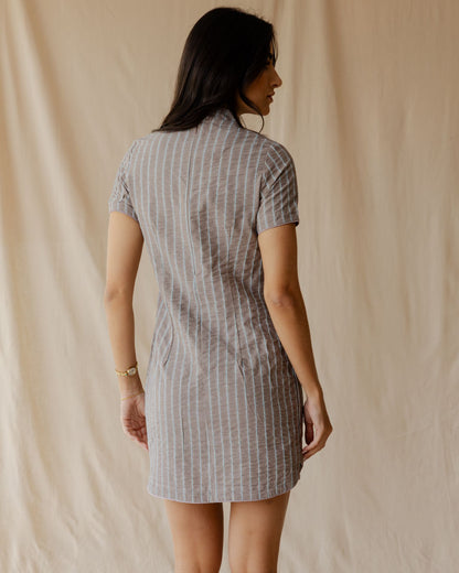 The Kyoto Gingham Brown Dress