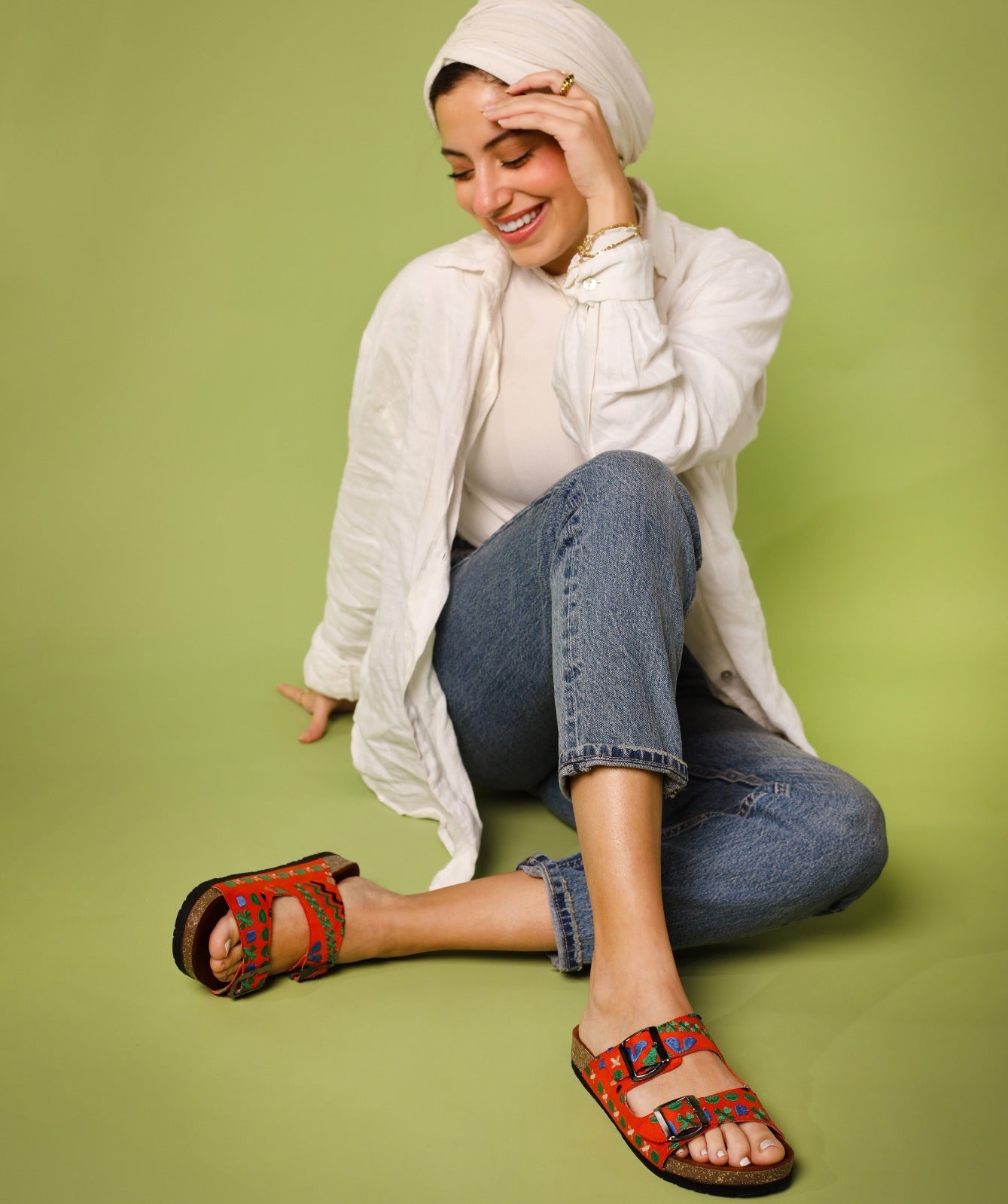 Sandali Boho Lines Hot Orange