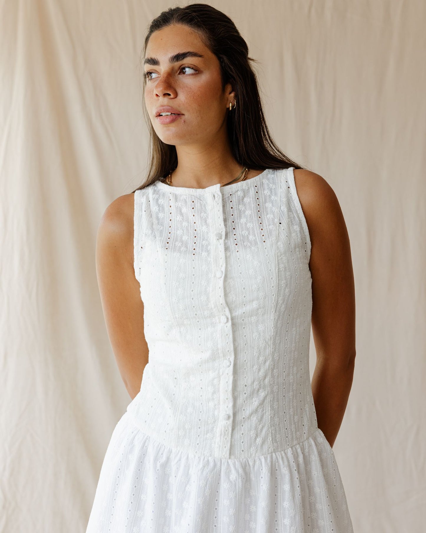 Ivory Picnic Mini Dress
