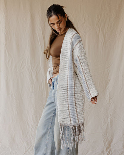 Cardigan Frost Fringe