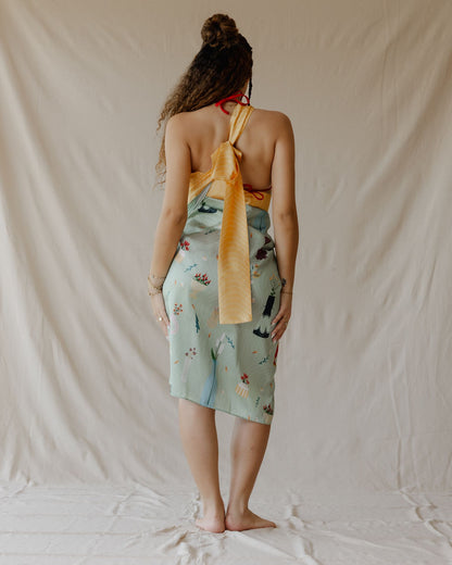 Botanical Daydream Sarong Mint