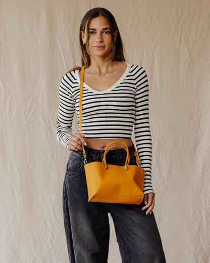 Bolso Luce de piel · Tostado