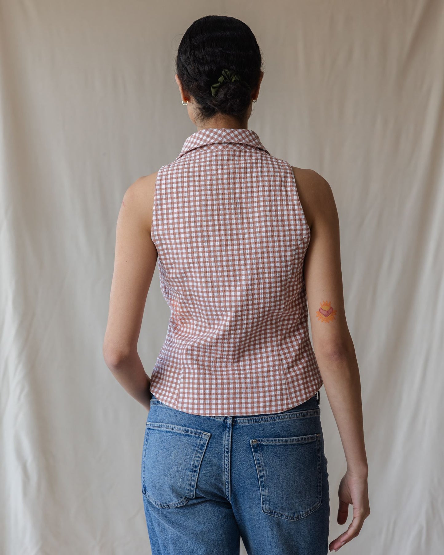 Kyoto Dusty Pink Gingham Shirt