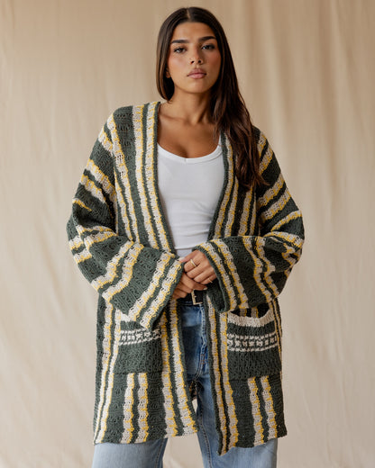 Olive Honey Pop Cardigan