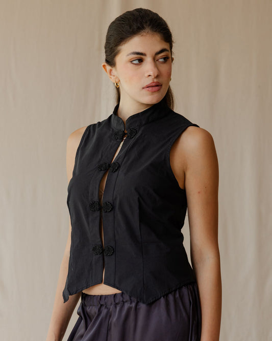 Empress Knot Black Vest