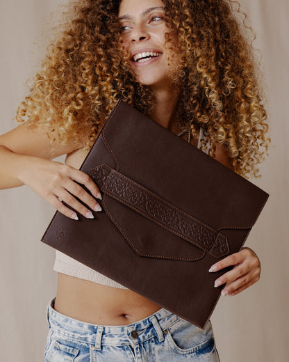 Funda para portátil Jali Marrón
