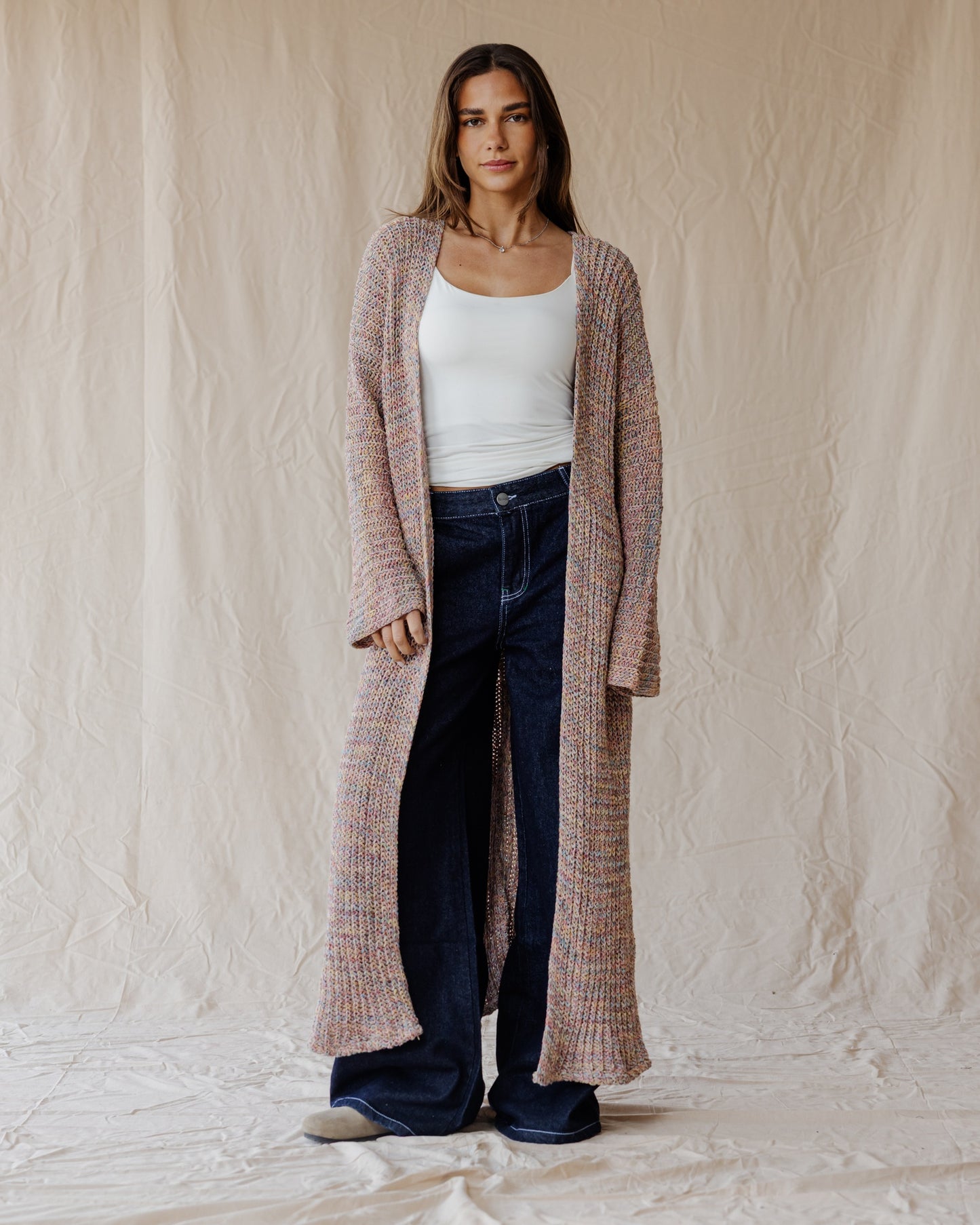 Cardigan Drift Rosa Polvoriento