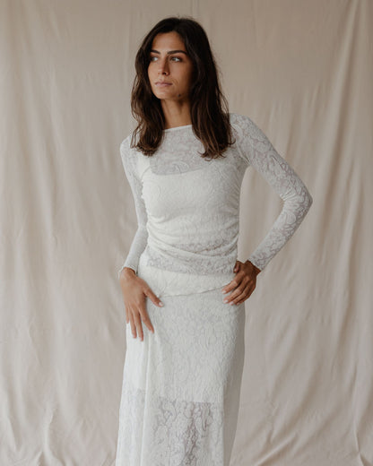 Top de Encaje Moonlight Marfil