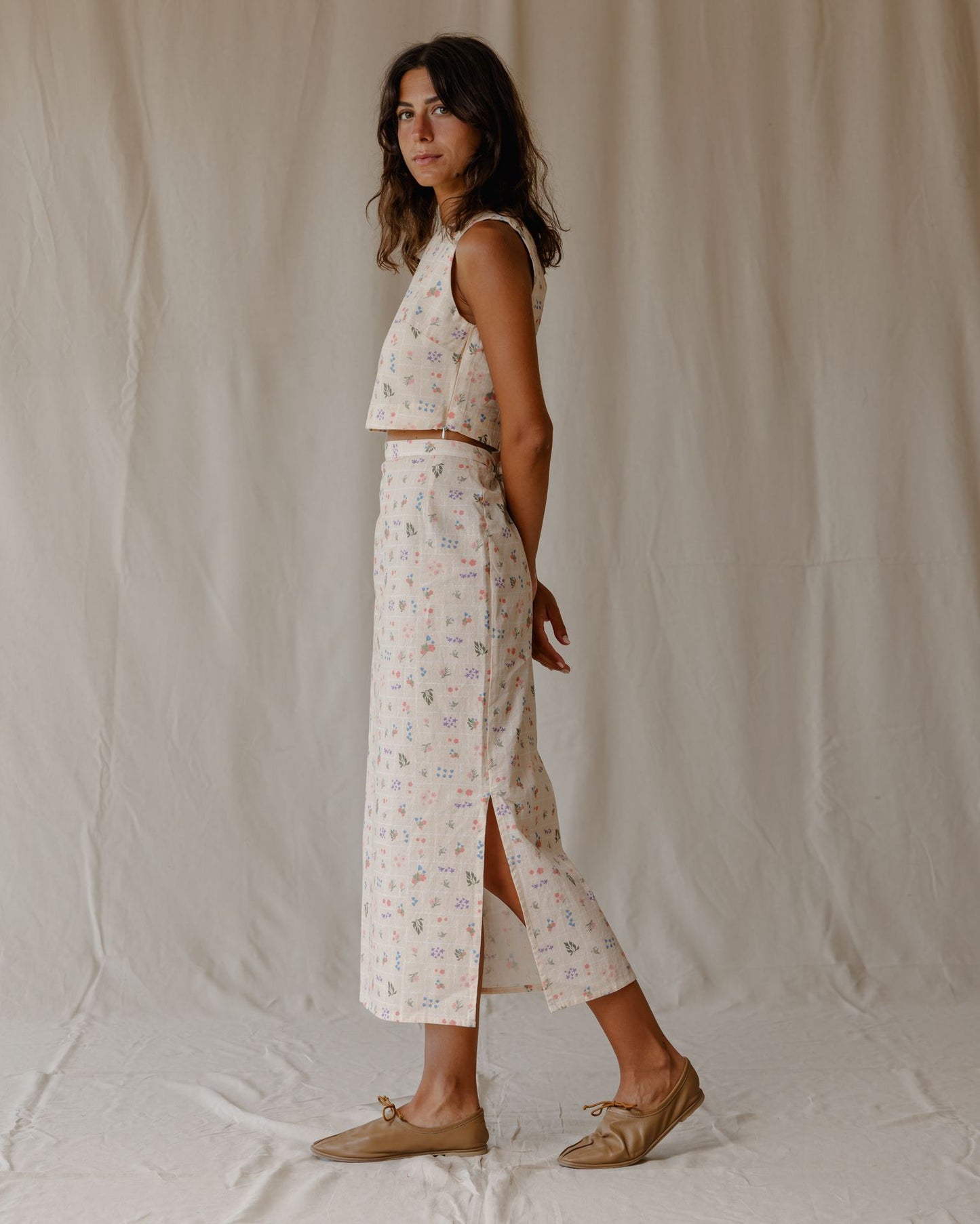 Summer Postcard Beige Skirt