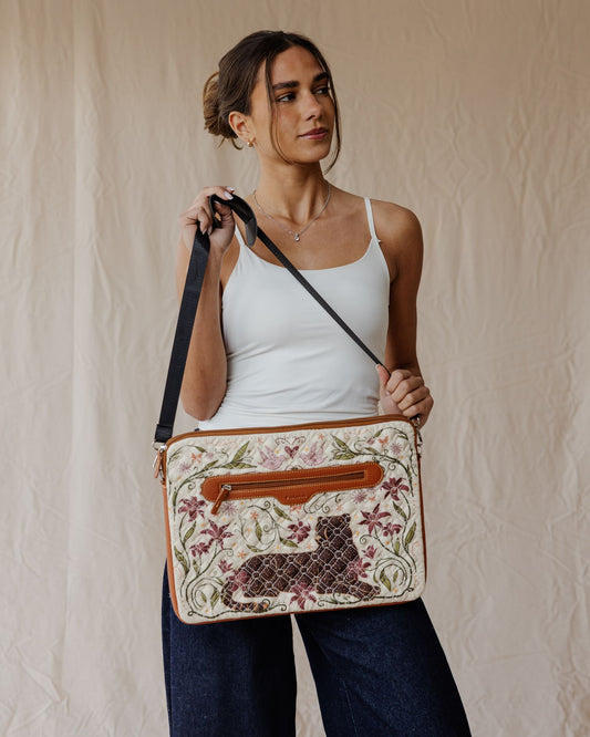 Funda Acolchada Floral Guardian Blanca