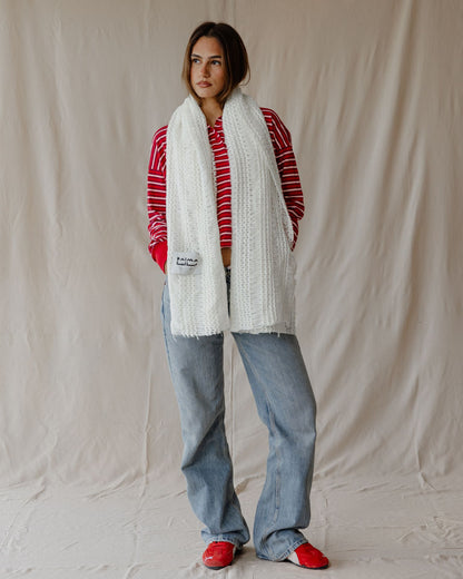 The White Crochet Scarf