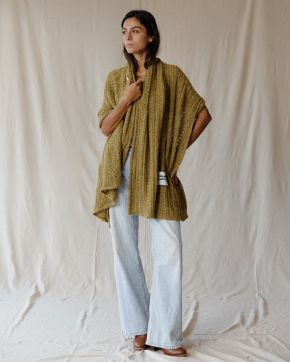 The Textured Mustard Scarf