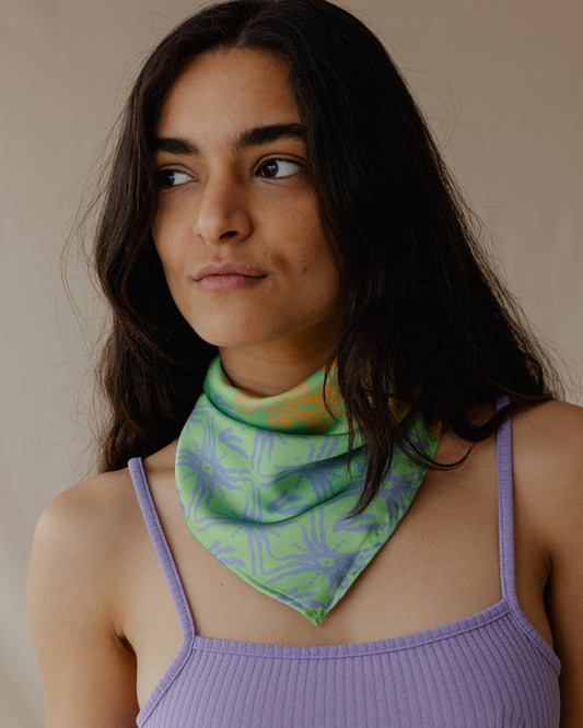 Bubble Gum Scarf Bright Green