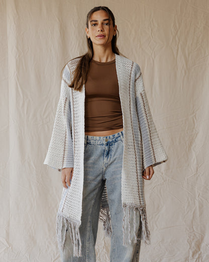 Cardigan Frost Fringe