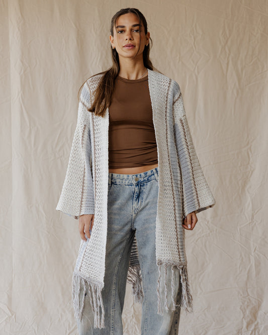 Cardigan Frost Fringe