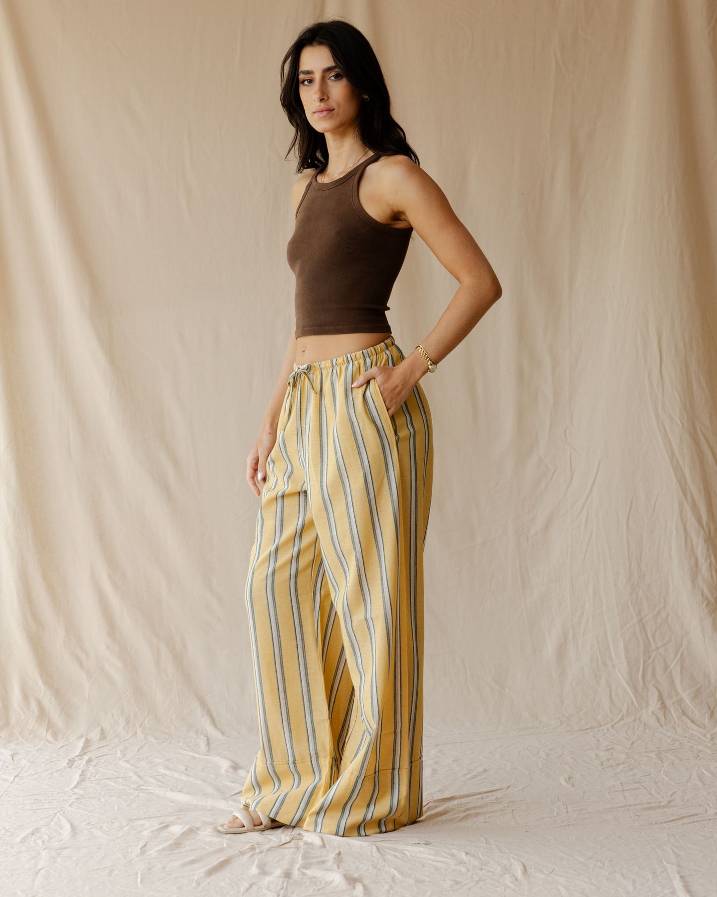 Pantalones de Lino Saffron Dune