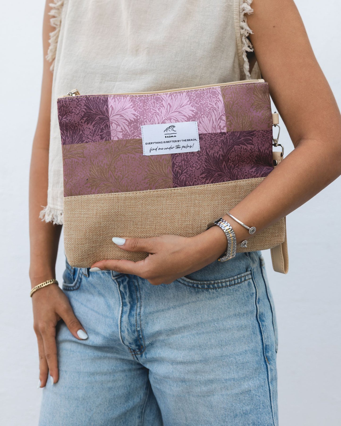 Patchy Antique Beach Pouch