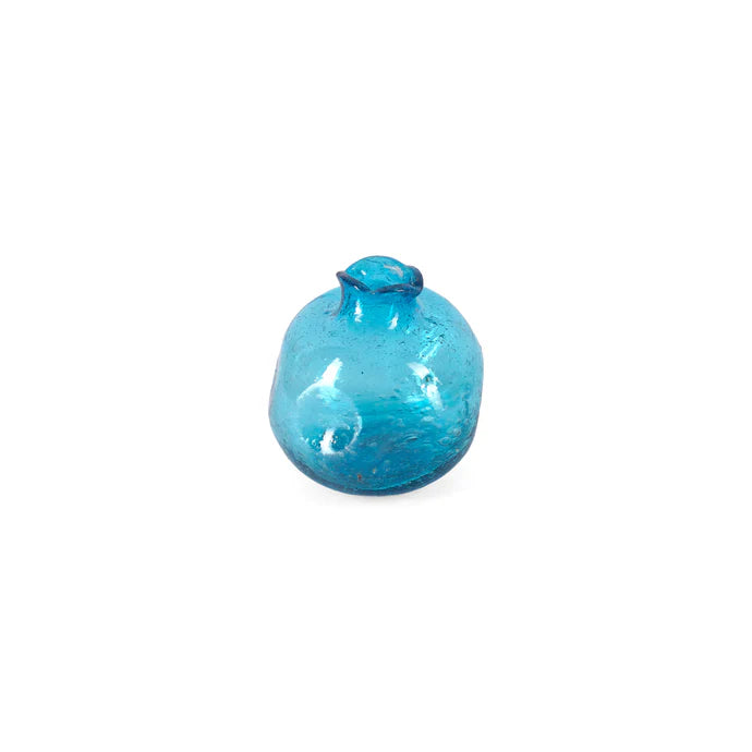 Portavelas Pomegranate de Vidrio Reciclado Turquesa