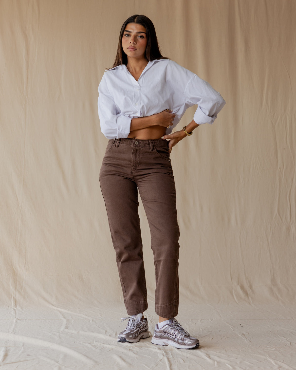 Sora Brown Denim Pants