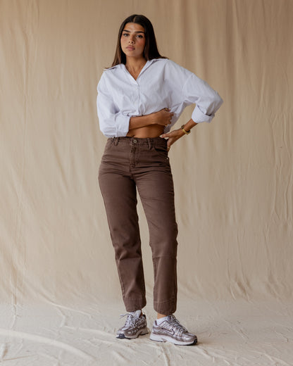Sora Brown Denim Pants