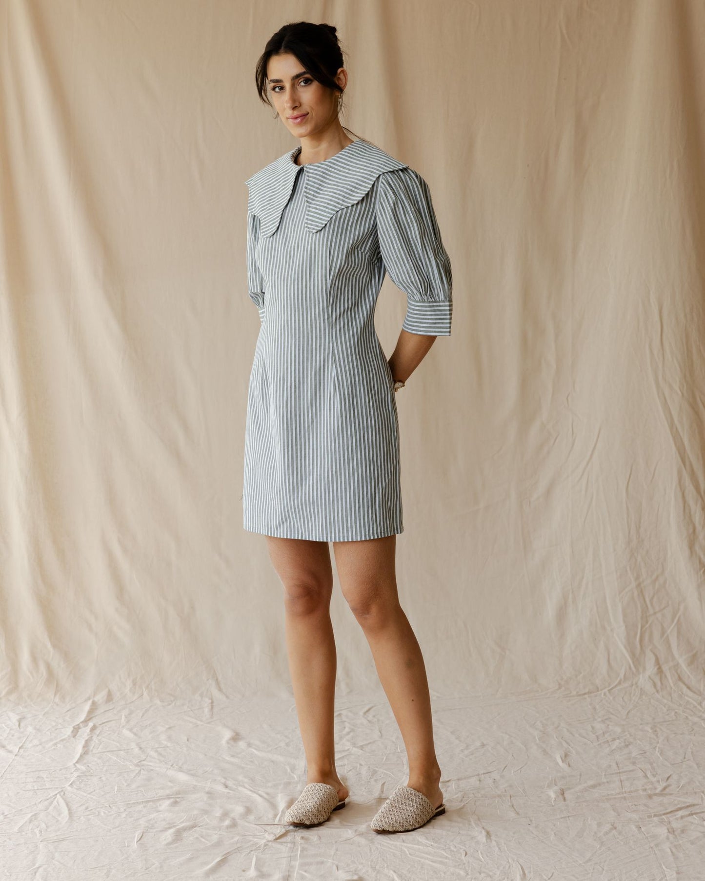 The Petite Poise Sage Green Dress