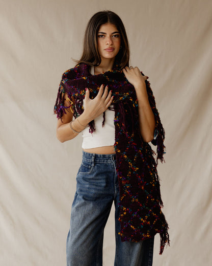 Handmade Speckled Berry Scarf