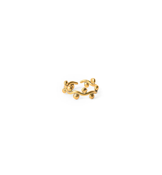 Granulated Simple Brass Ring