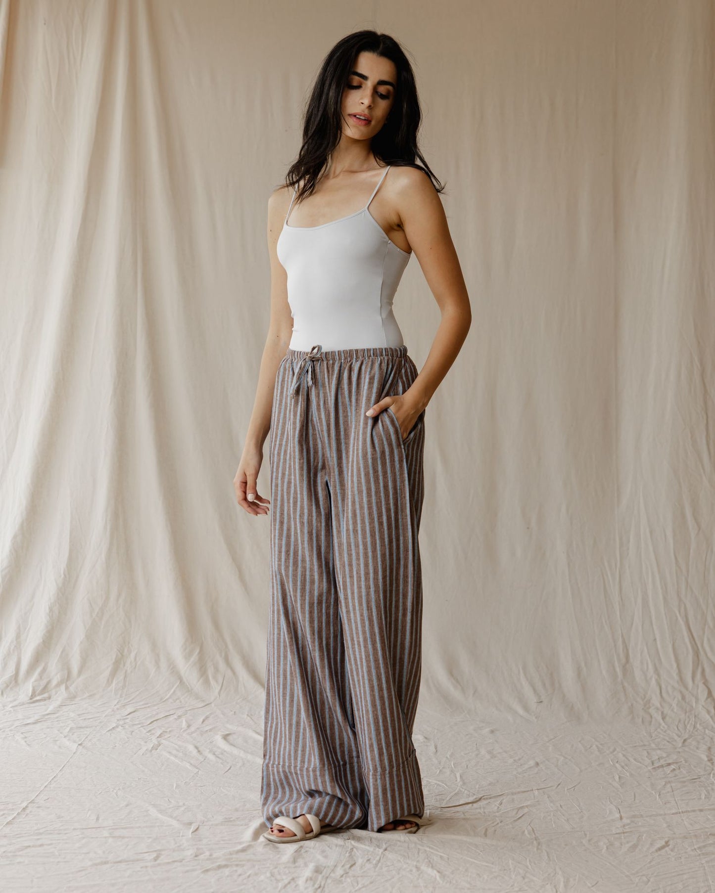 Pantalones de Lino Cocoa Dusk