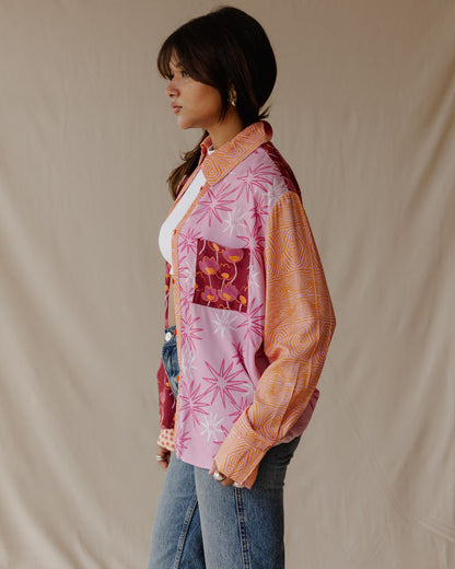 Retro-Mix-Shirt in warmen Tönen