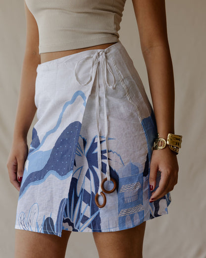 Off-White Midnight Oasis Linen Skirt