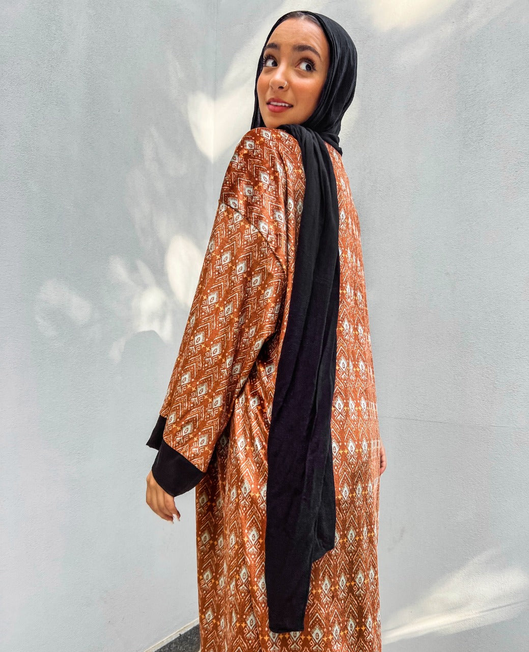 Kimono Havane con estampado de terciopelo