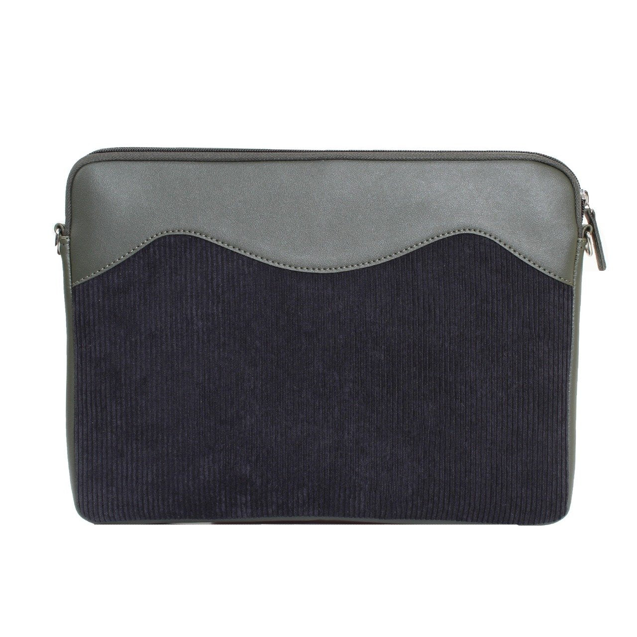 Funda geométrica para portátil color oliva