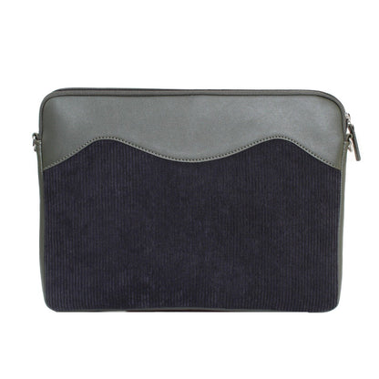 Funda geométrica para portátil color oliva