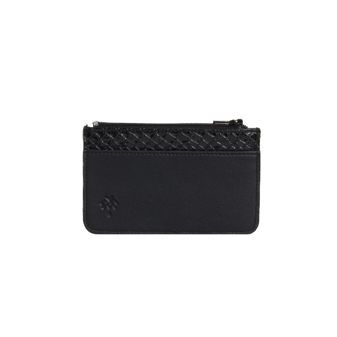 Schwarzer SnakeSkin-Karten halter