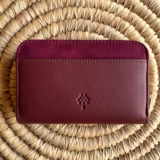 Cartera Boho Grabada Borgoña