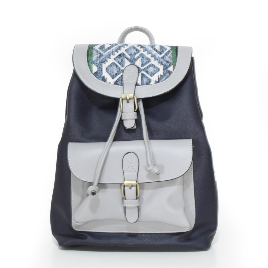 Mochila original azul marino x gris