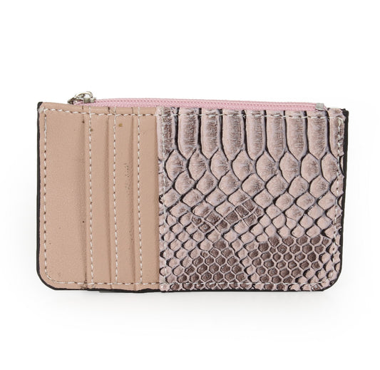 Rosa SnakeSkin-Karten halter