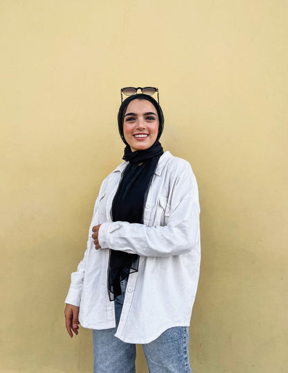 Camisa básica cálida blanca