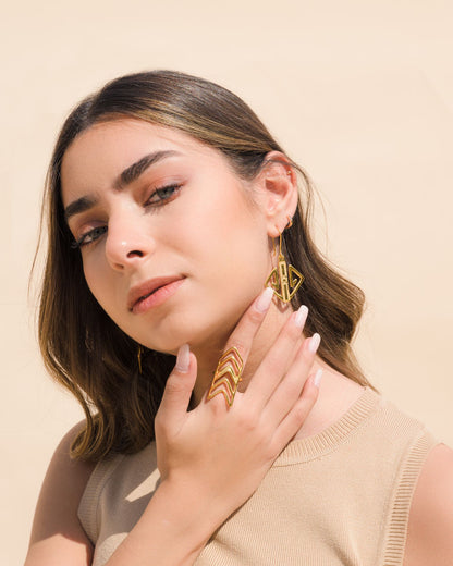 Mirror Gold Plated Earrings