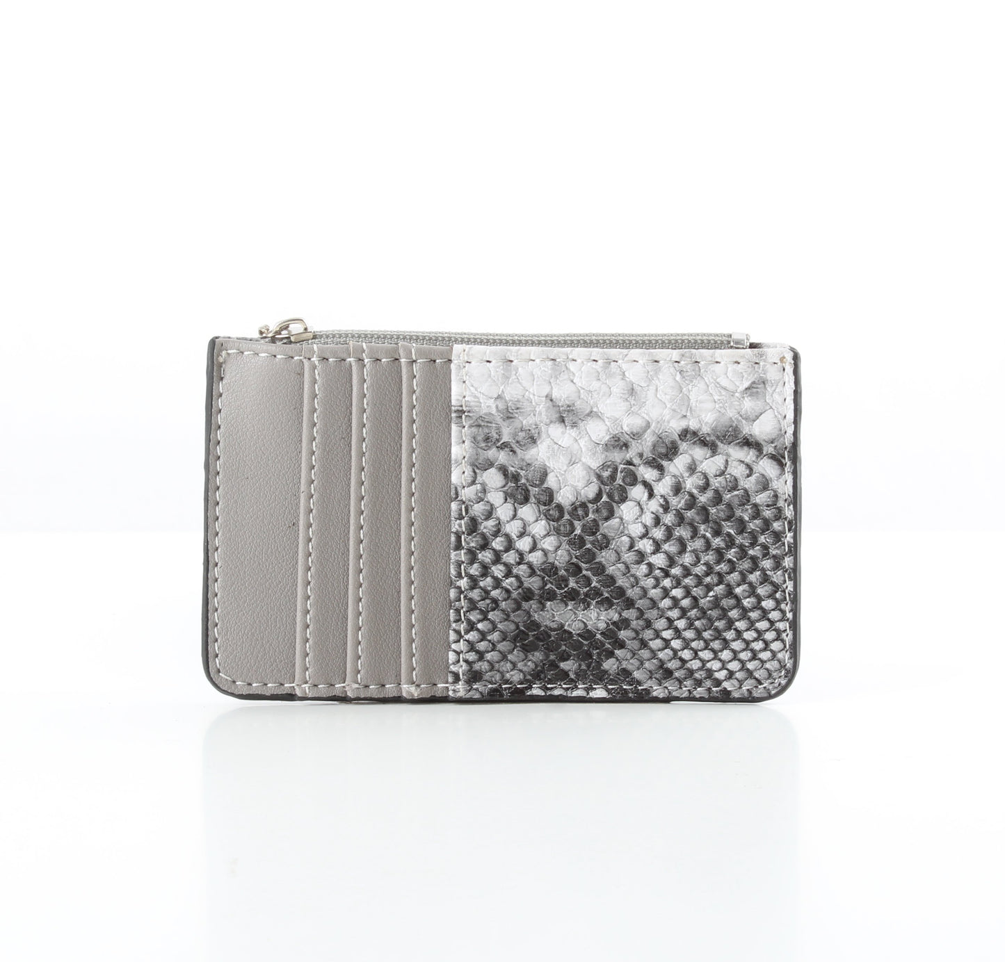 Grauer SnakeSkin-Karten halter