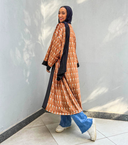 Kimono Havane con estampado de terciopelo
