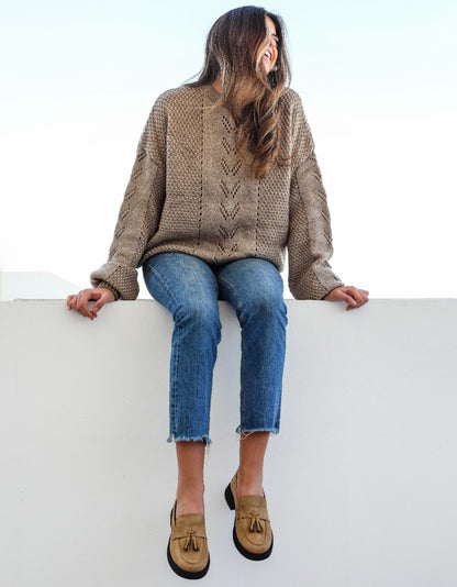 Tasseled Loafers Beige