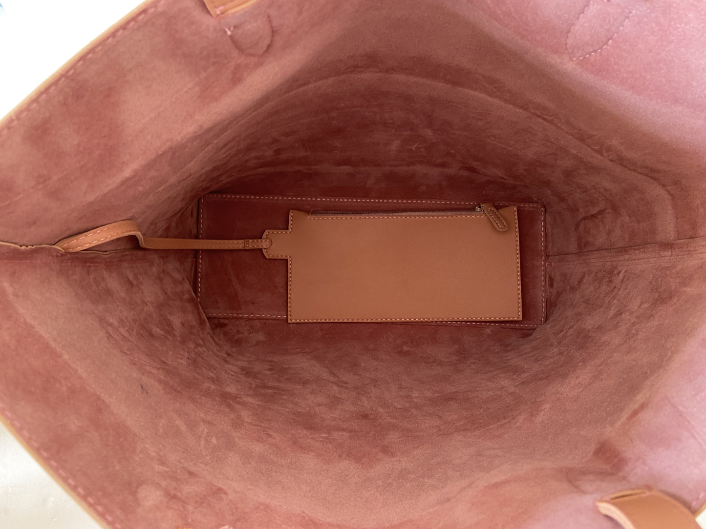 Couro Tote Tangle Rosa