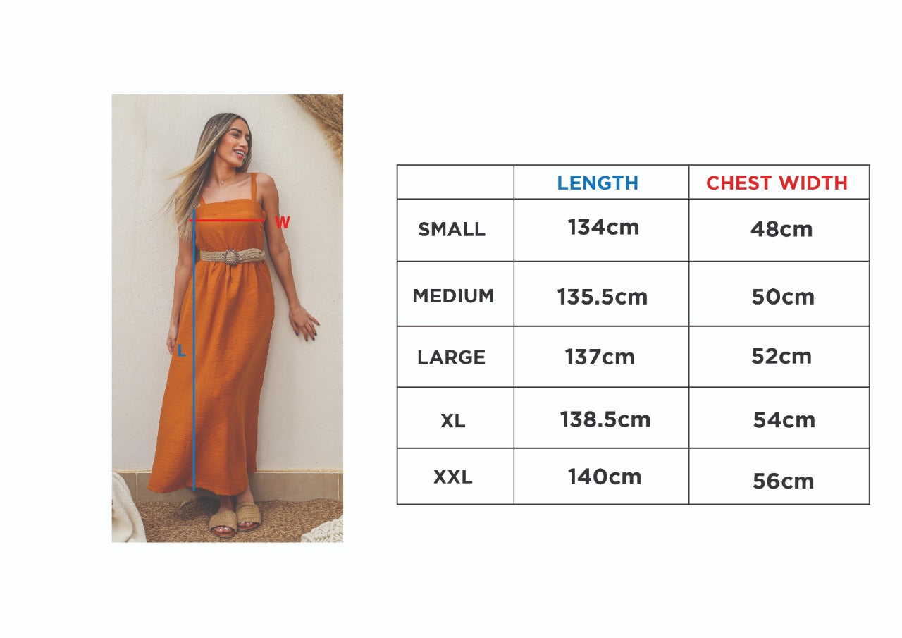 Linen Midi Dress Havane