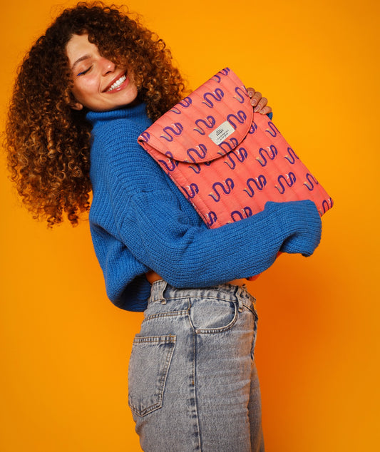 Peachy Snakes Laptop Sleeve