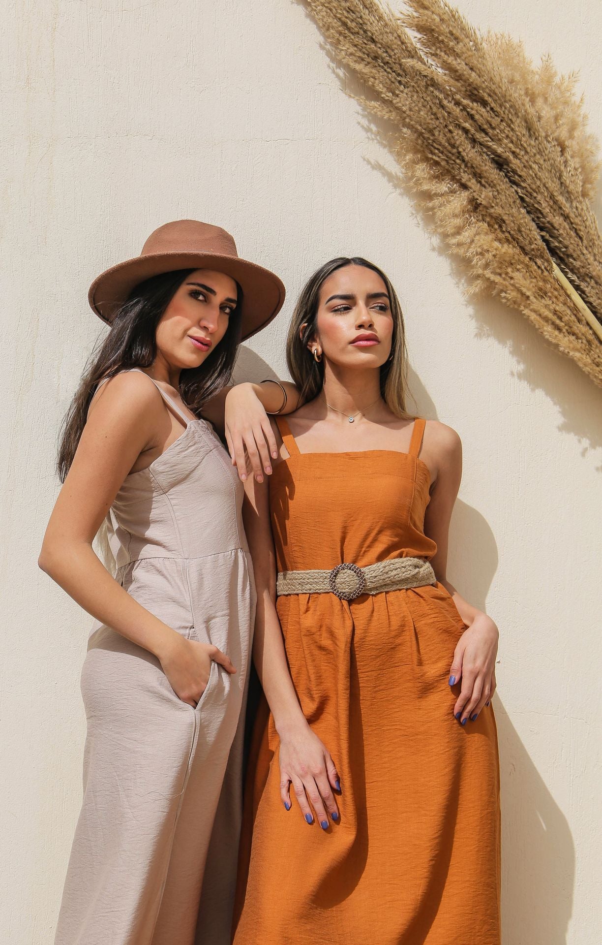 Linen Midi Dress Havane