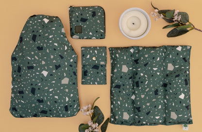 Estuche para tampones Terrazzo Verde Pino