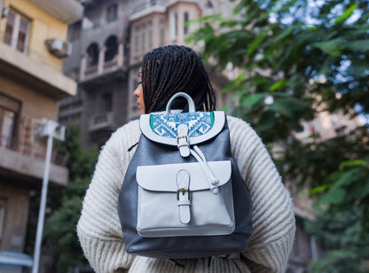 Mochila original azul marino x gris