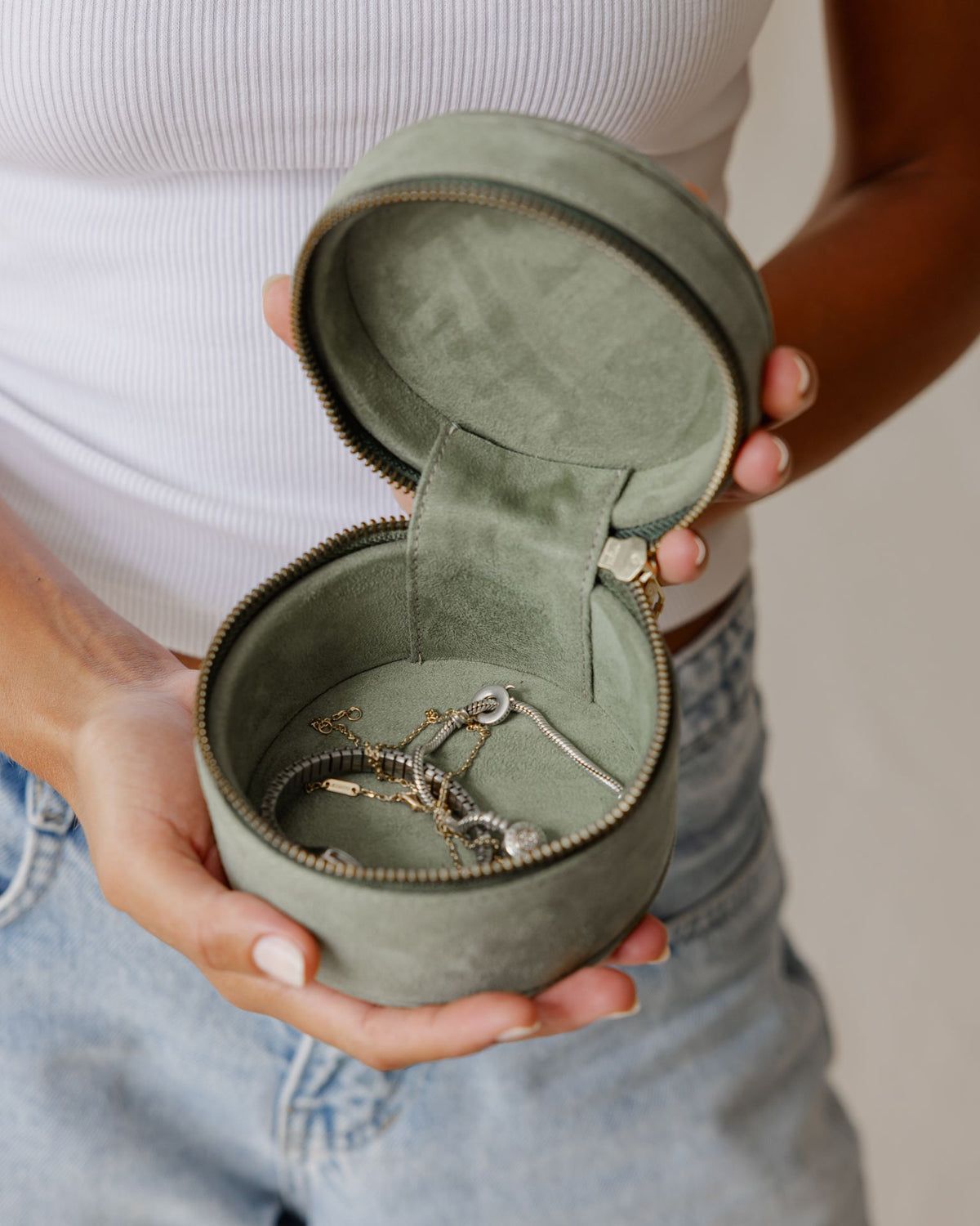 Ethnica Schmuck kästchen Oliv