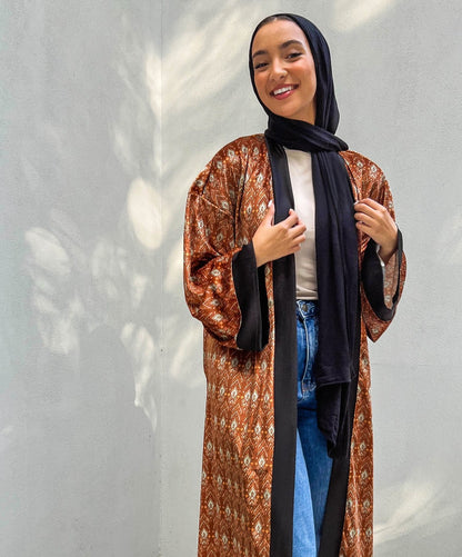 Kimono Havane con estampado de terciopelo